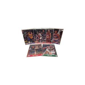 NBA Hoops Action Glossy photo lot (6) Magic Robinson Thomas Barkley Bird Johnson